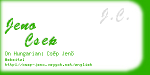 jeno csep business card
